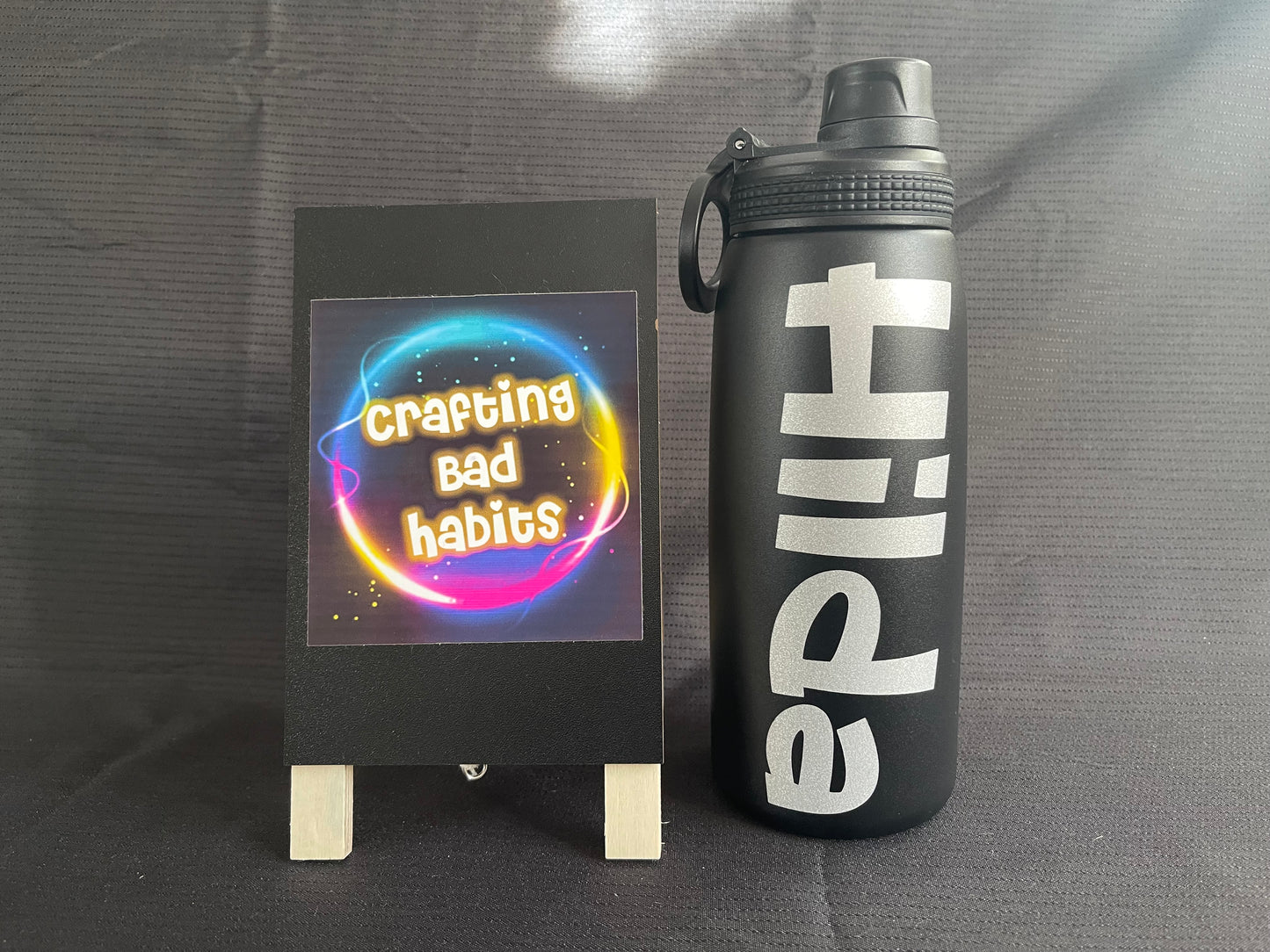 Insulated Water Bottle - Black