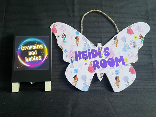 Wooden Butterfly Sign