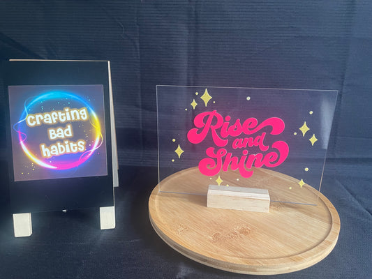 Rise and Shine Acrylic Sign