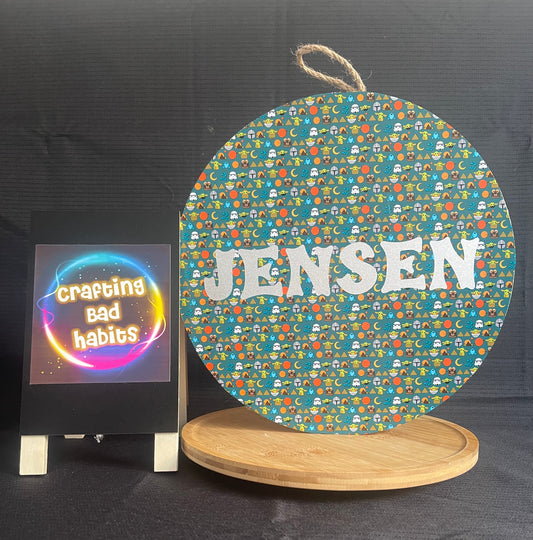 Wooden Circle Sign